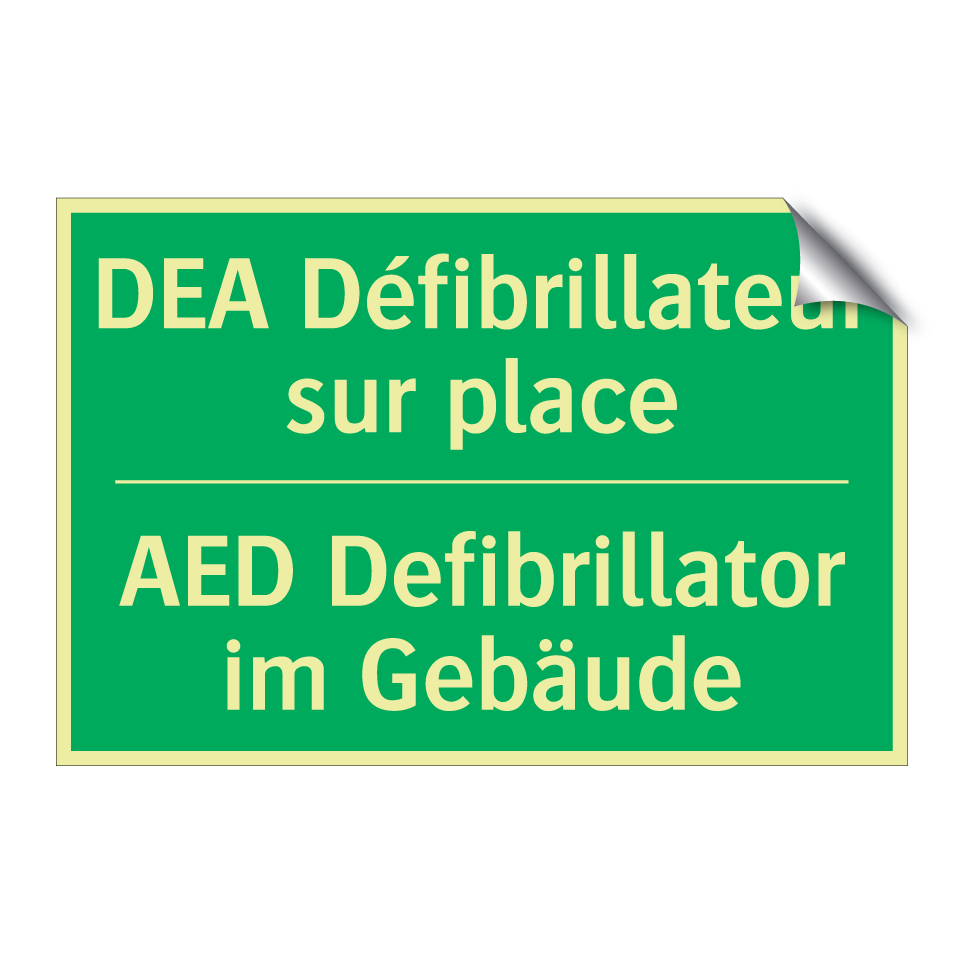 AED Defibrillator im Gebäude - DEA Défibrillateur sur place