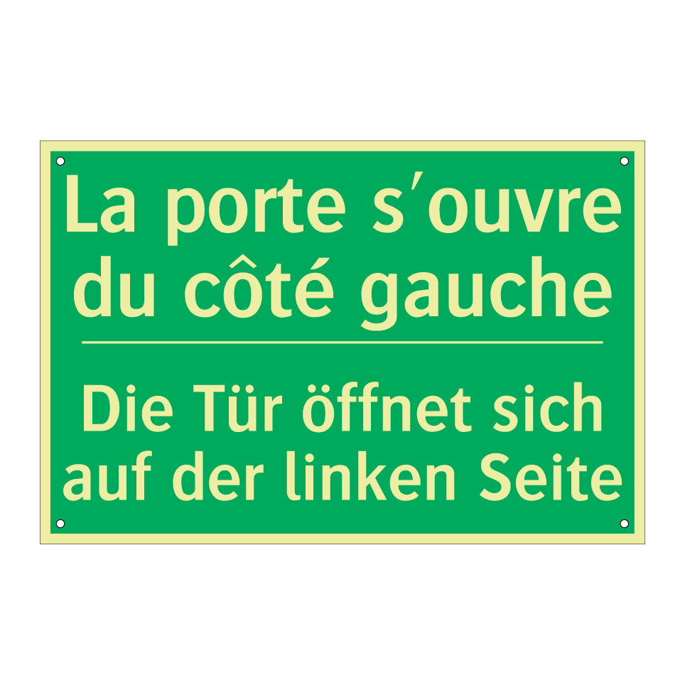 Die Tür öffnet sich auf der linken  /.../ - La porte s'ouvre du côté gauche /.../