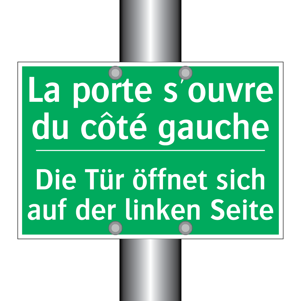 Die Tür öffnet sich auf der linken  /.../ - La porte s'ouvre du côté gauche /.../