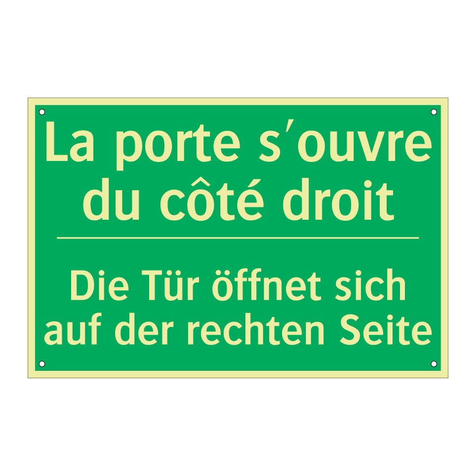 Die Tür öffnet sich auf der rechten  /.../ - La porte s'ouvre du côté droit
