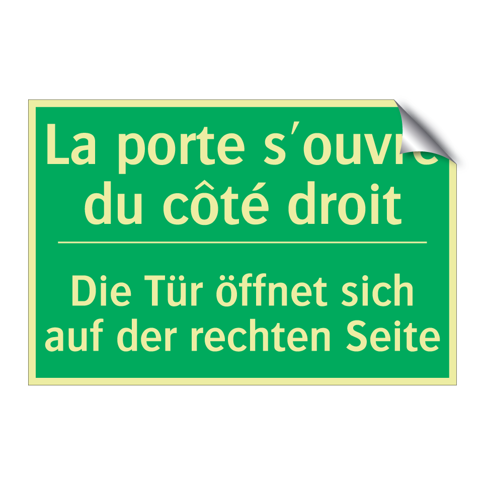 Die Tür öffnet sich auf der rechten  /.../ - La porte s'ouvre du côté droit