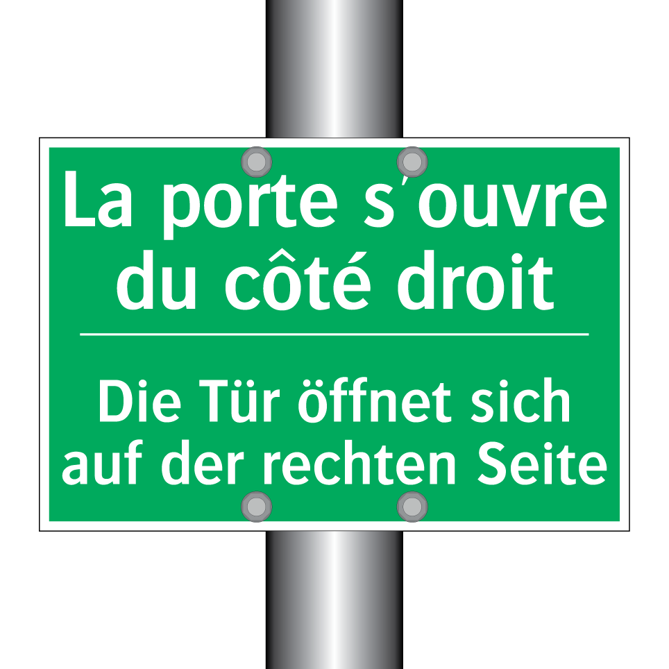 Die Tür öffnet sich auf der rechten  /.../ - La porte s'ouvre du côté droit