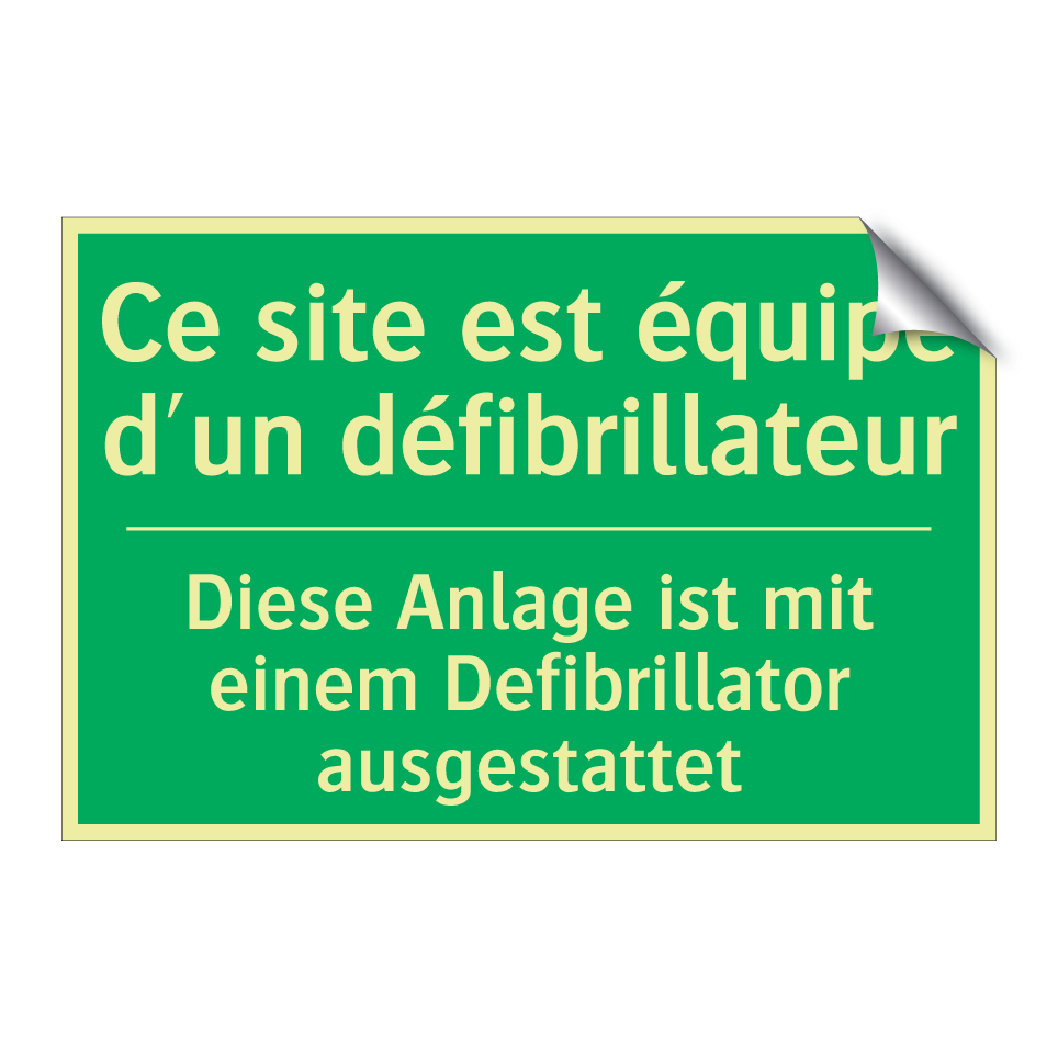 Diese Anlage ist mit einem Defibrillator  /.../ - Ce site est équipé d'un défibrillateur /.../