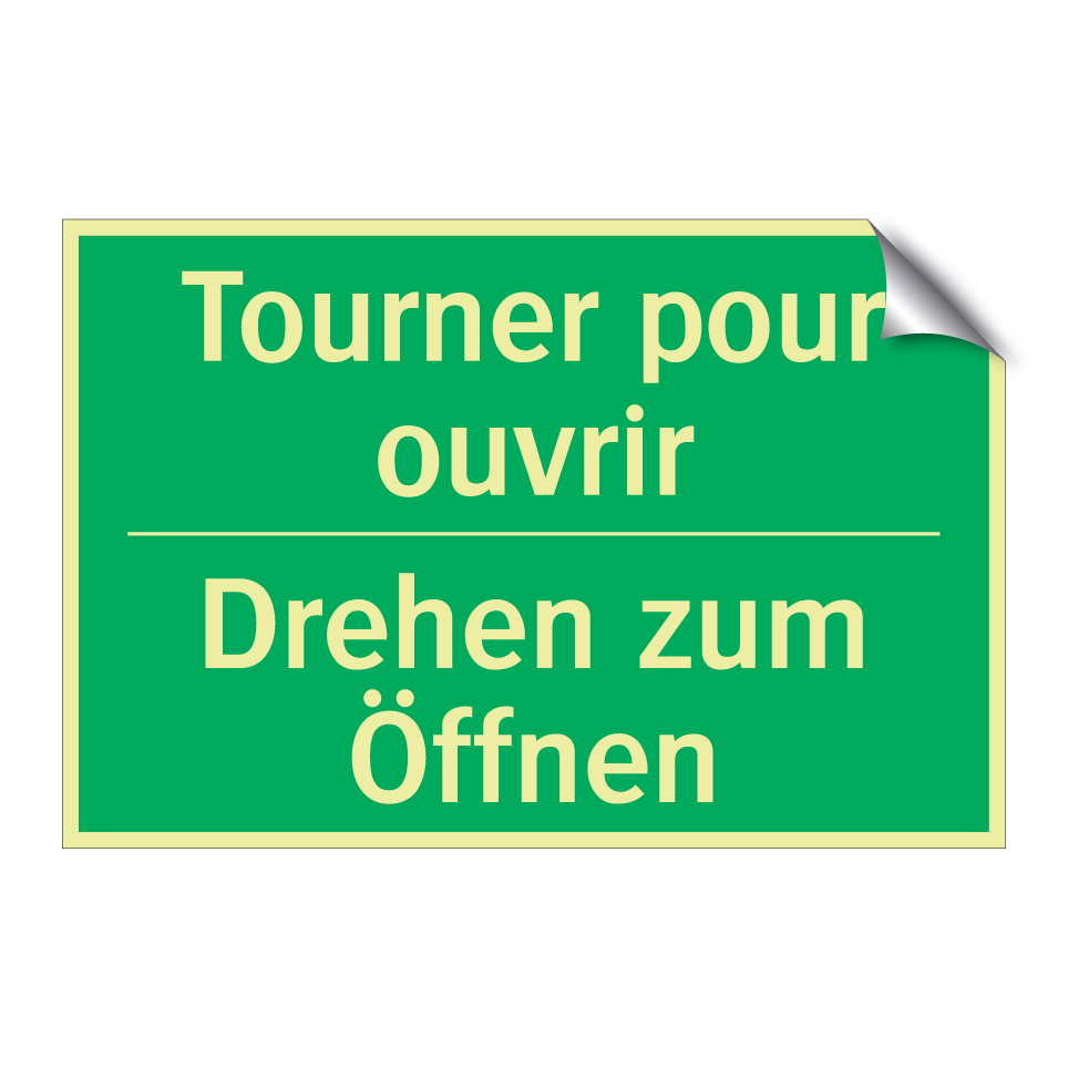 Drehen zum Öffnen - Tourner pour ouvrir