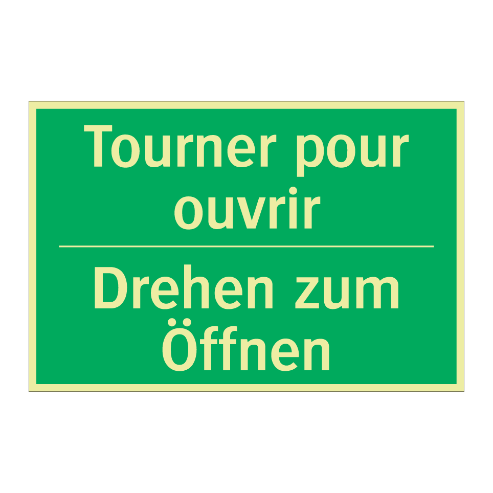 Drehen zum Öffnen - Tourner pour ouvrir