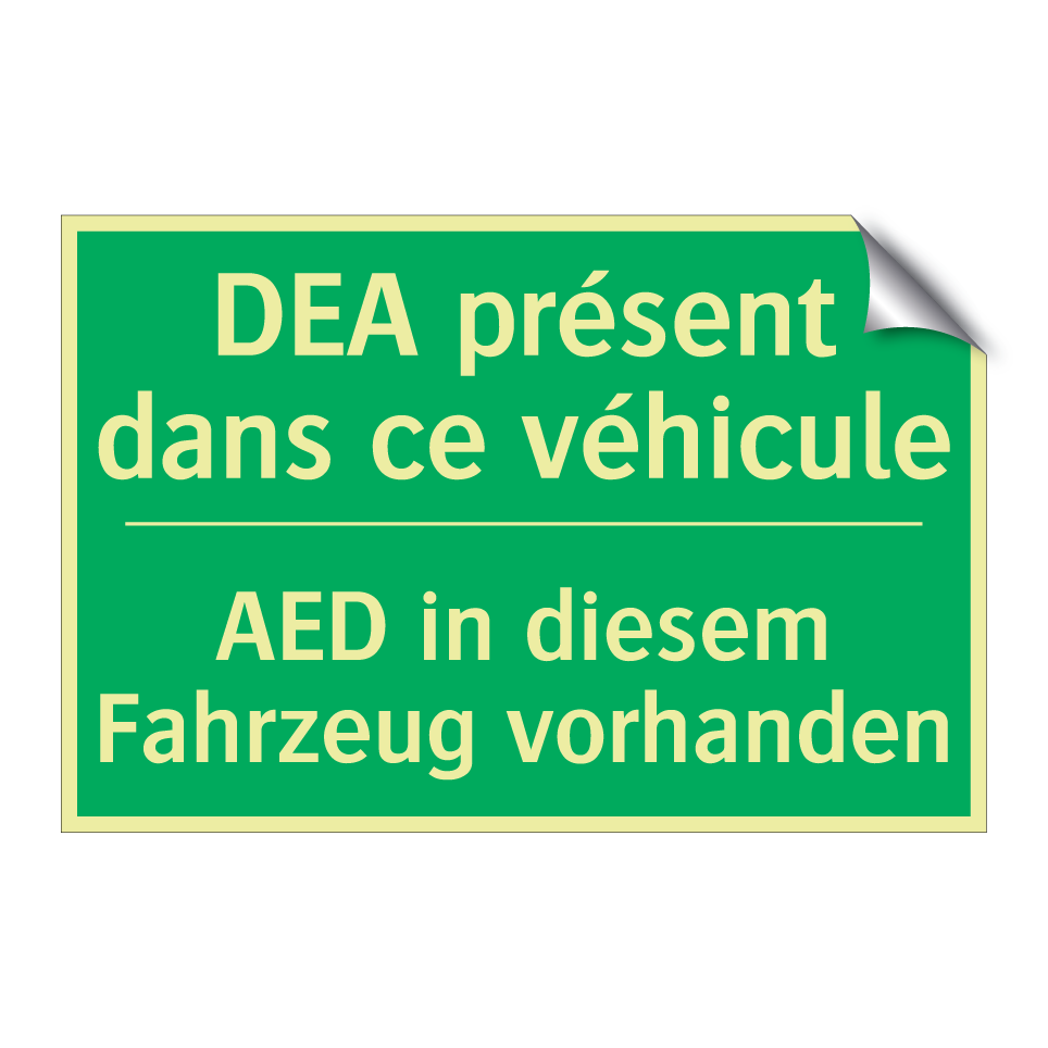 AED in diesem Fahrzeug vorhanden /.../ - DEA présent dans ce véhicule