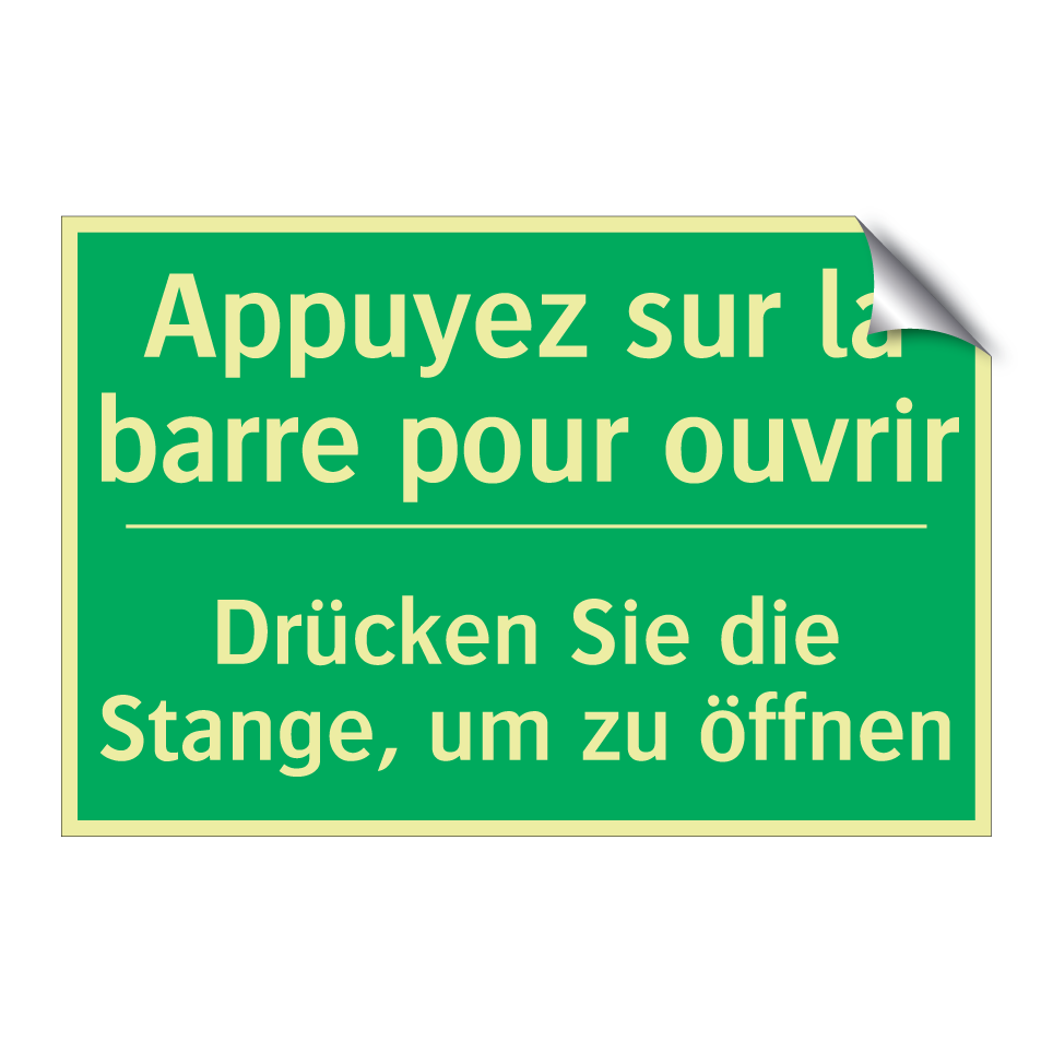 Drücken Sie die Stange, um zu  /.../ - Appuyez sur la barre pour ouvrir /.../