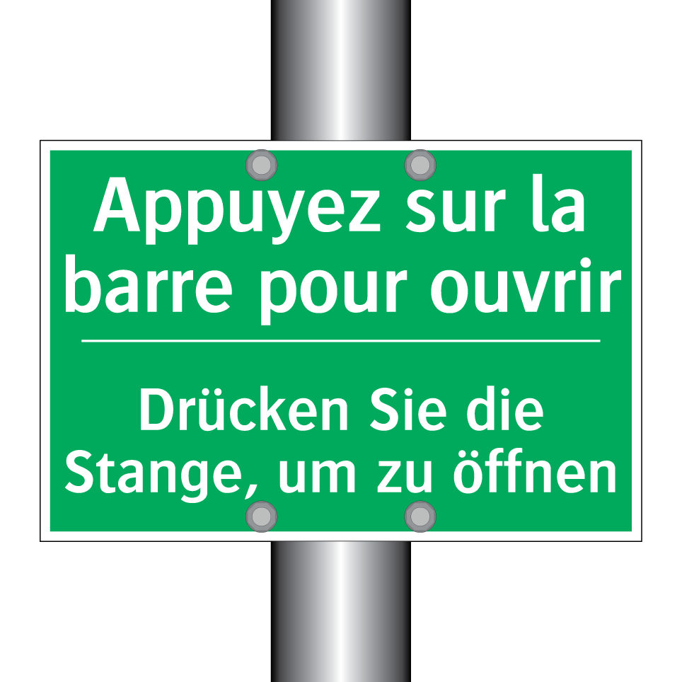 Drücken Sie die Stange, um zu  /.../ - Appuyez sur la barre pour ouvrir /.../