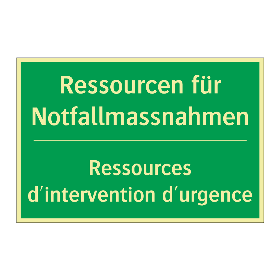 Ressourcen für Notfallmassnahmen