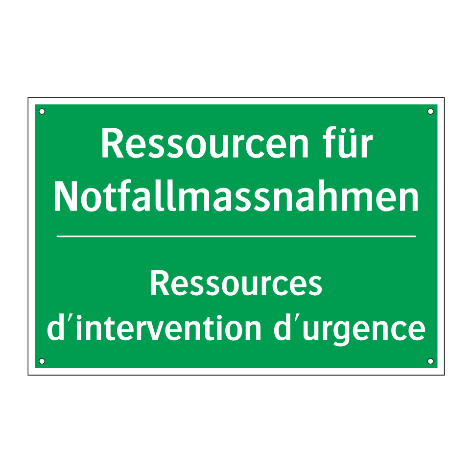 Ressourcen für Notfallmassnahmen