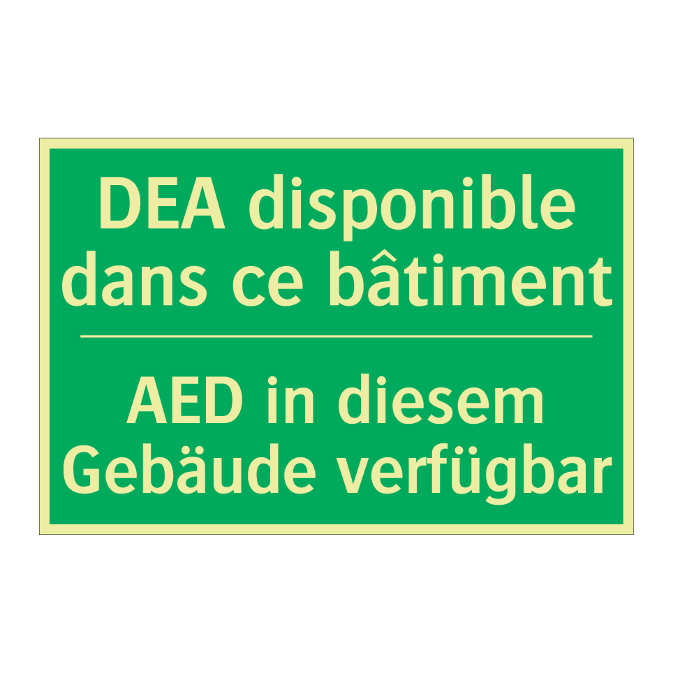 AED in diesem Gebäude verfügbar /.../ - DEA disponible dans ce bâtiment /.../