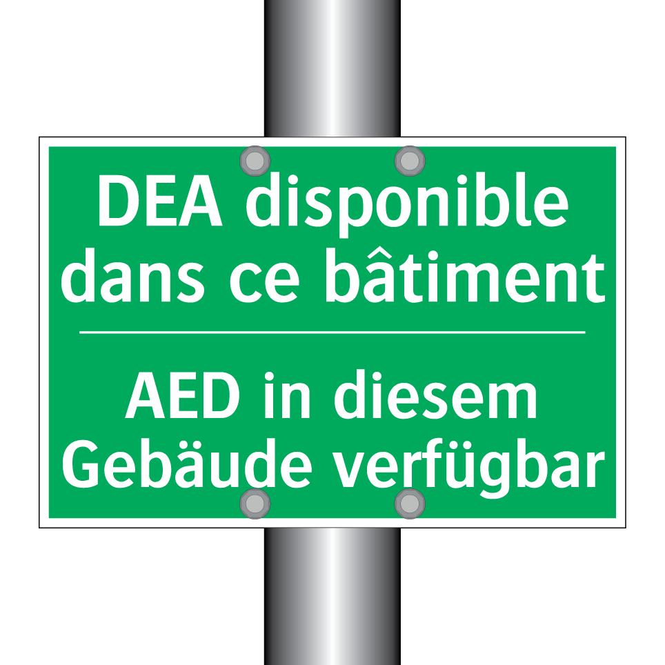 AED in diesem Gebäude verfügbar /.../ - DEA disponible dans ce bâtiment /.../