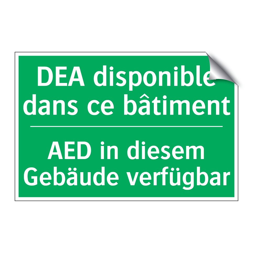 AED in diesem Gebäude verfügbar /.../ - DEA disponible dans ce bâtiment /.../