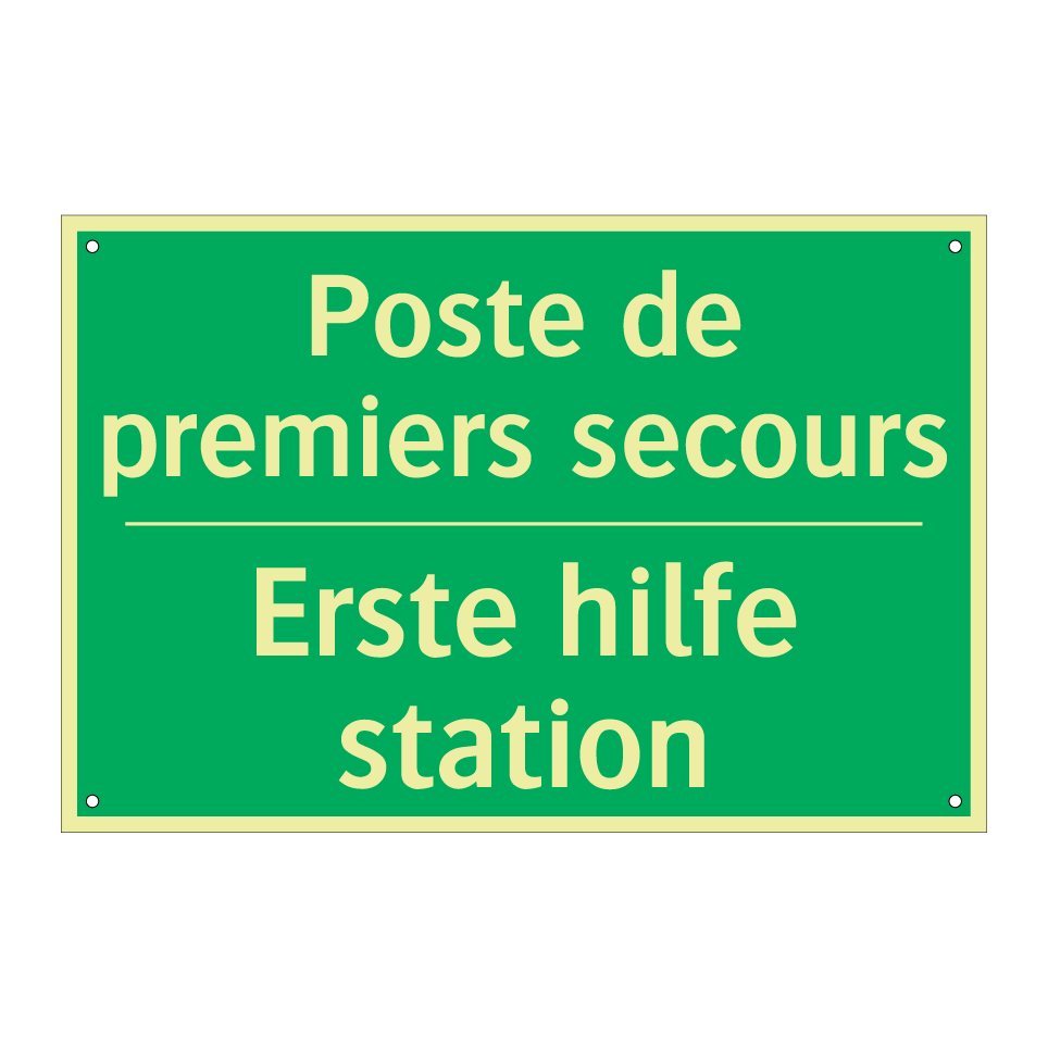Erste hilfe station - Poste de premiers secours