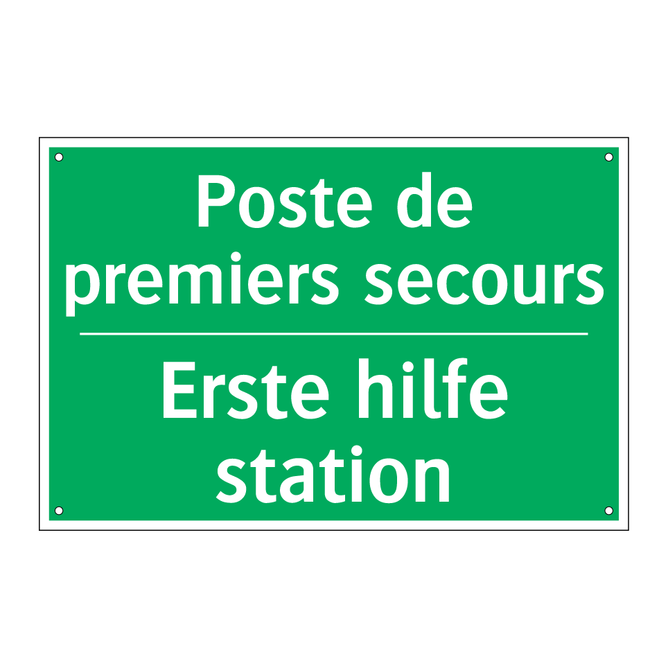Erste hilfe station - Poste de premiers secours