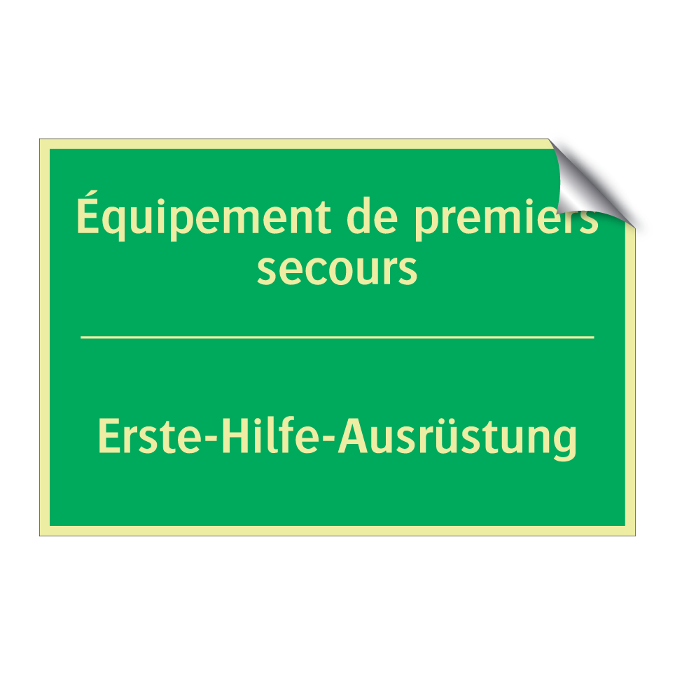 Erste-Hilfe-Ausrüstung - Équipement de premiers secours