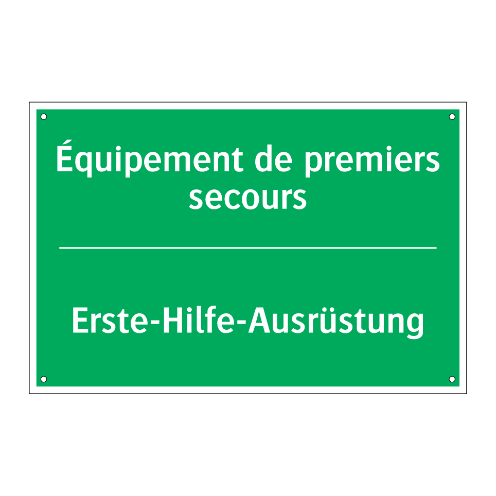 Erste-Hilfe-Ausrüstung - Équipement de premiers secours