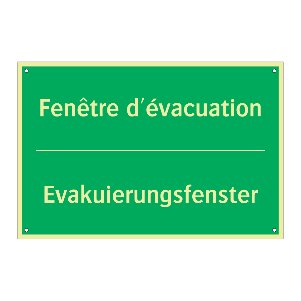 Evakuierungsfenster - Fenêtre d'évacuation