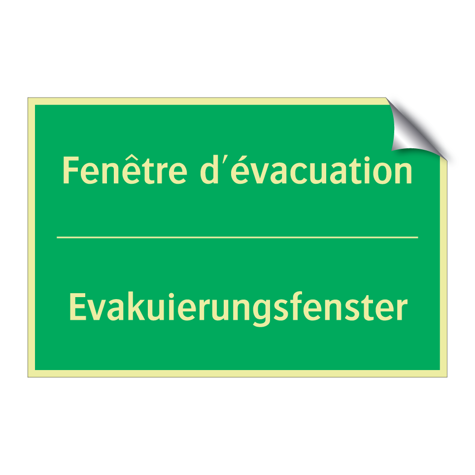Evakuierungsfenster - Fenêtre d'évacuation