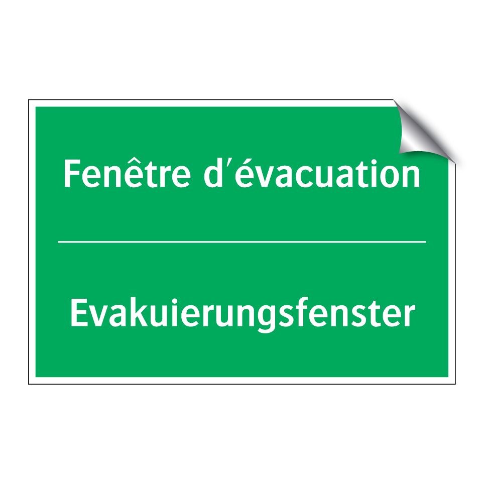 Evakuierungsfenster - Fenêtre d'évacuation