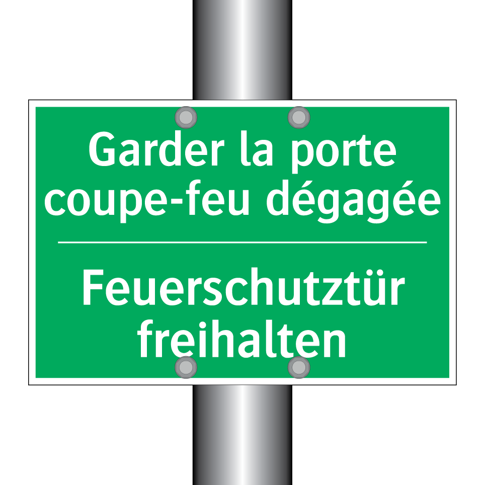 Feuerschutztür freihalten - Garder la porte coupe-feu dégagée /.../