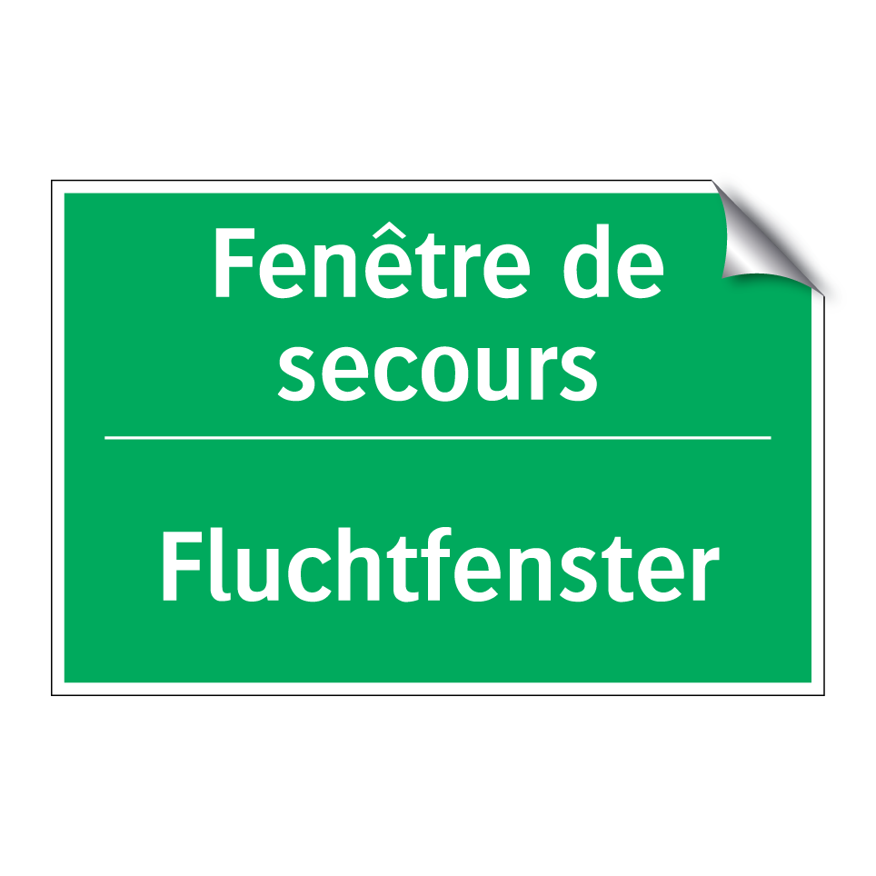 Fluchtfenster - Fenêtre de secours