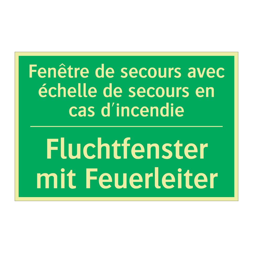 Fluchtfenster mit Feuerleiter - Fenêtre de secours avec échelle  /.../