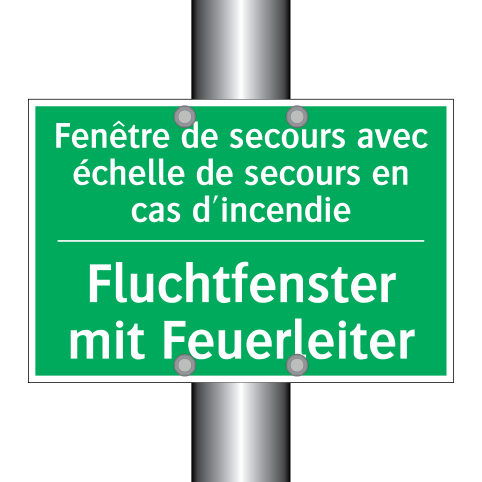 Fluchtfenster mit Feuerleiter - Fenêtre de secours avec échelle  /.../