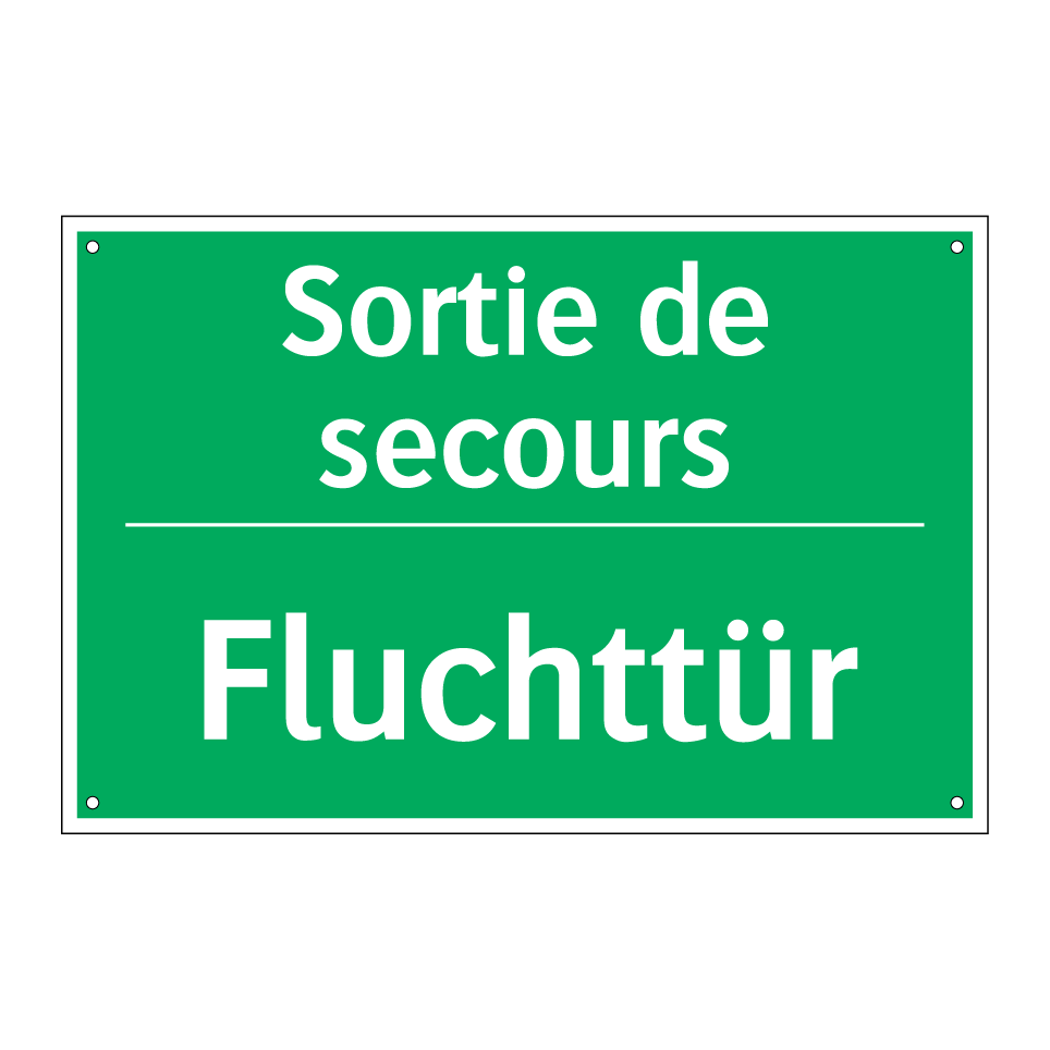 Fluchttür - Sortie de secours