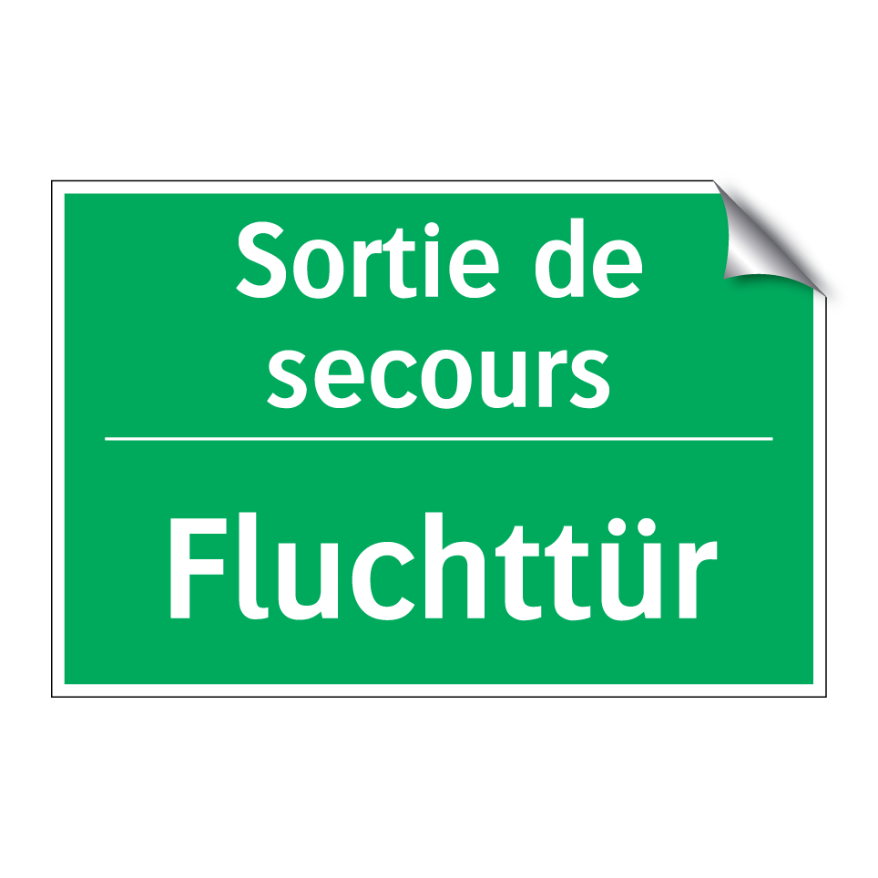 Fluchttür - Sortie de secours