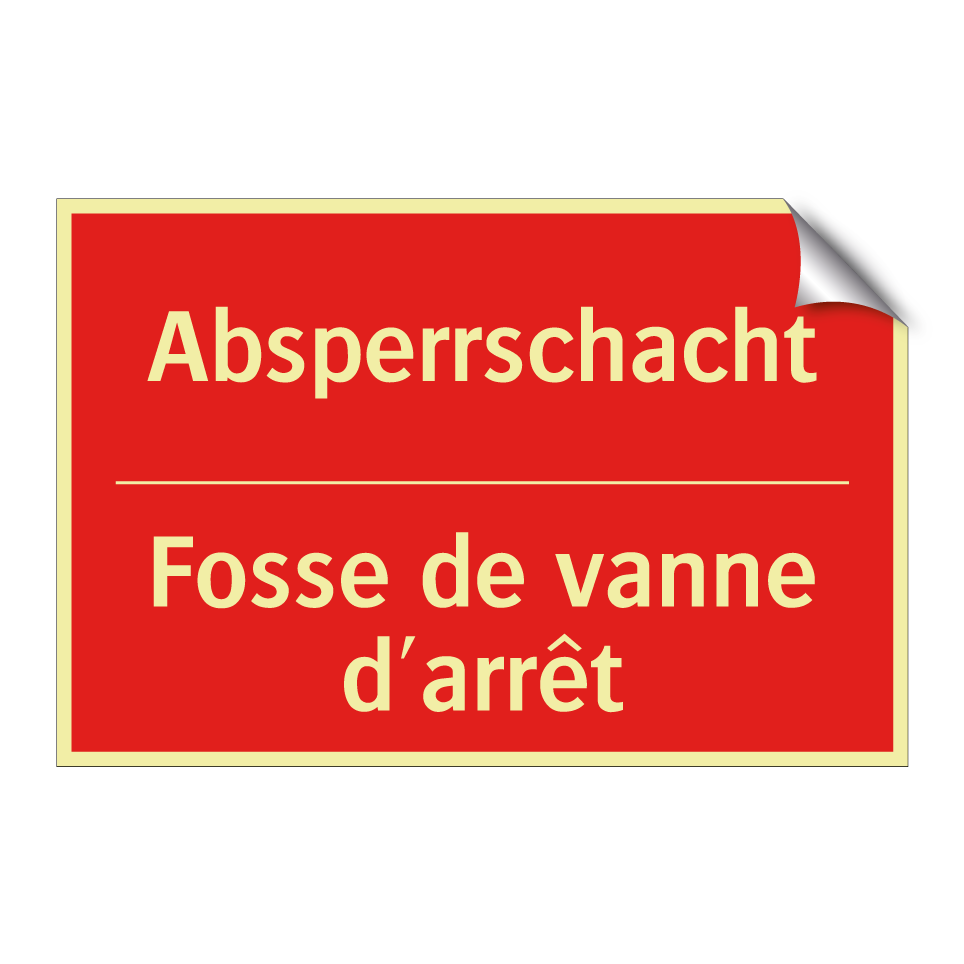 Absperrschacht - Fosse de vanne d'arrêt