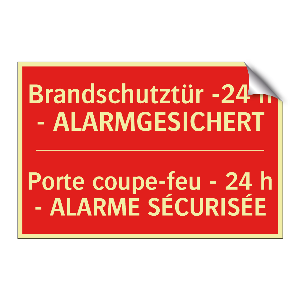 Brandschutztür -24 h - ALARMGESICHERT /.../ - Porte coupe-feu - 24 h - ALARME  /.../