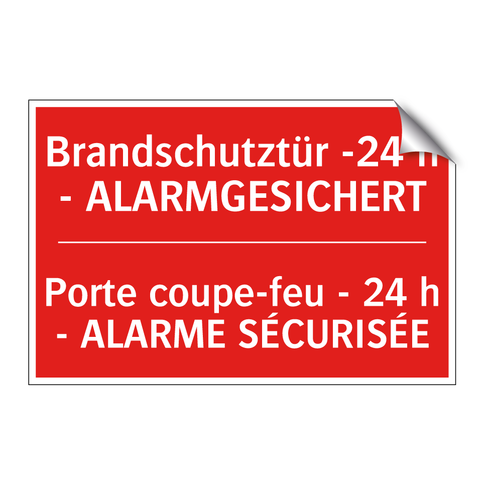 Brandschutztür -24 h - ALARMGESICHERT /.../ - Porte coupe-feu - 24 h - ALARME  /.../