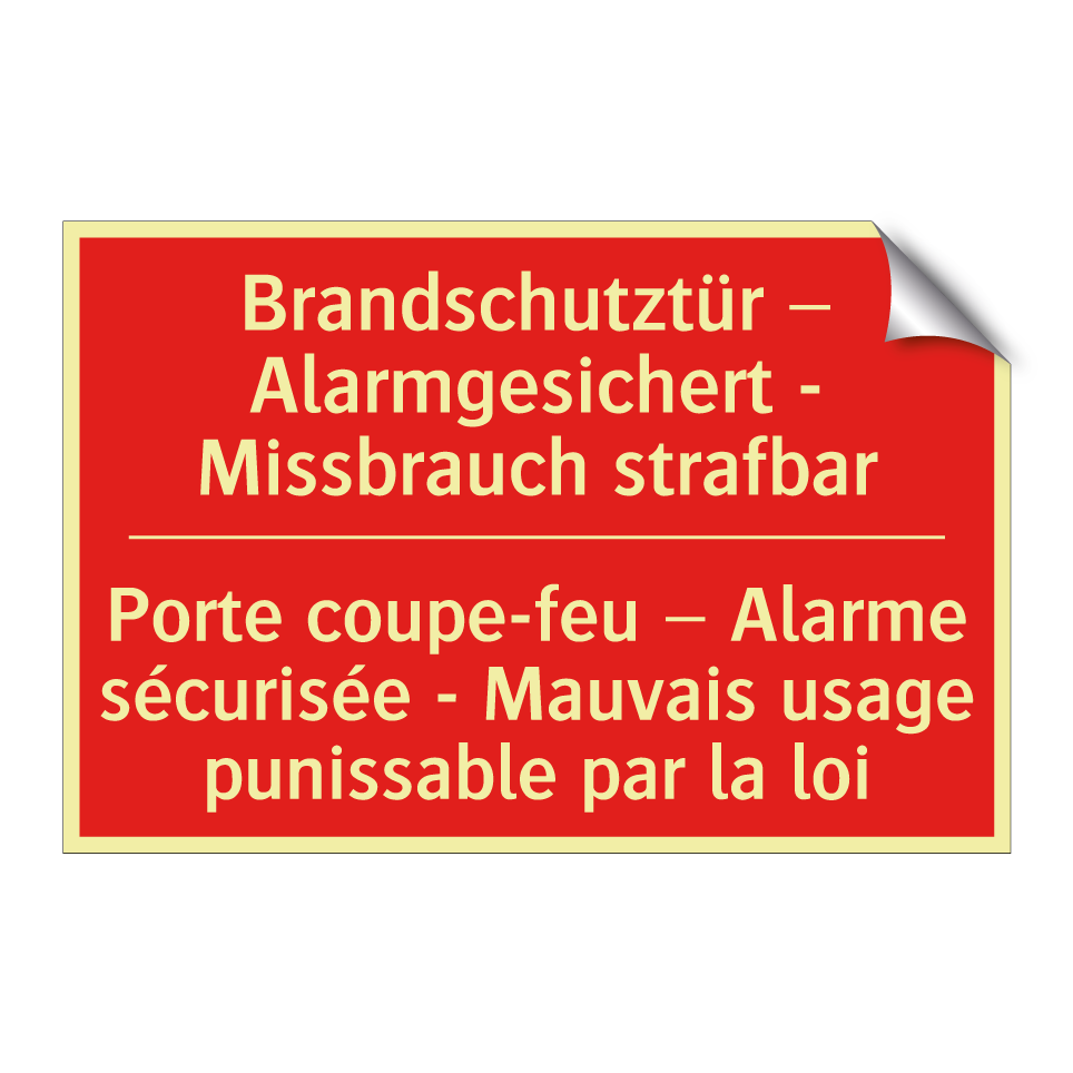 Brandschutztür – Alarmgesichert  /.../ - Porte coupe-feu – Alarme sécurisée  /.../