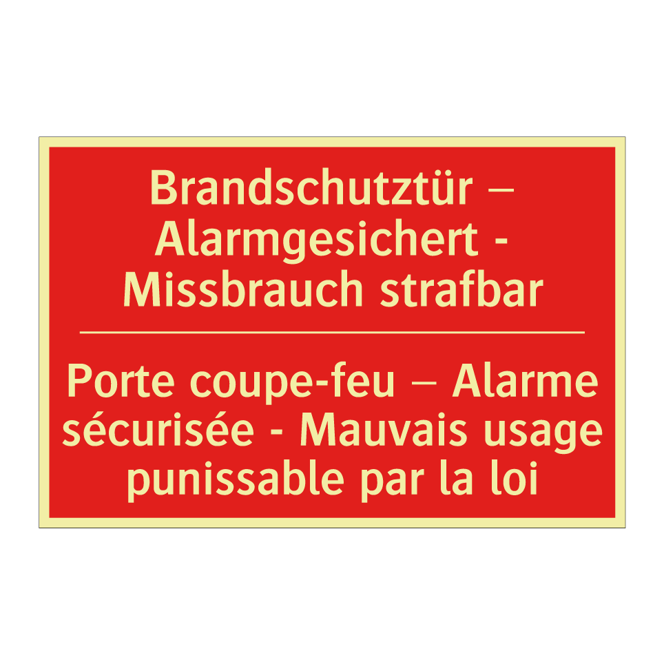 Brandschutztür – Alarmgesichert  /.../ - Porte coupe-feu – Alarme sécurisée  /.../