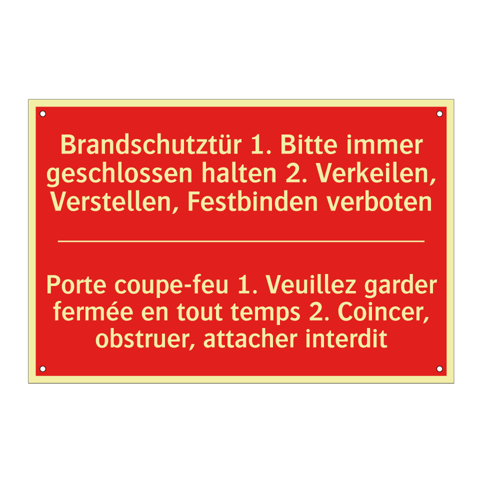 Brandschutztür 1. Bitte immer  /.../ - Porte coupe-feu 1. Veuillez garder  /.../