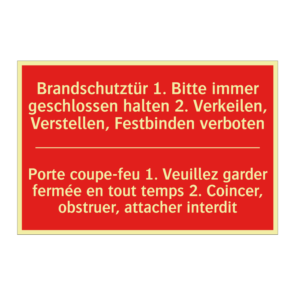 Brandschutztür 1. Bitte immer  /.../ - Porte coupe-feu 1. Veuillez garder  /.../
