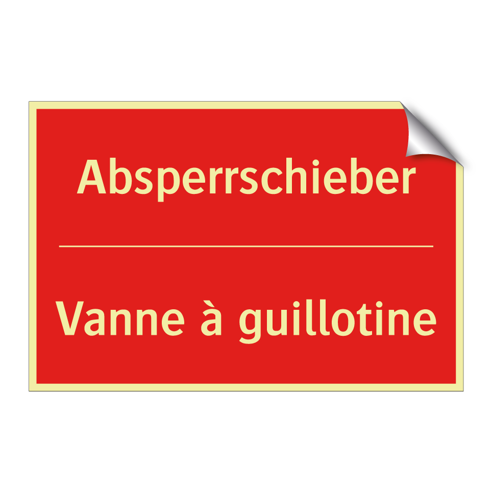 Absperrschieber - Vanne à guillotine
