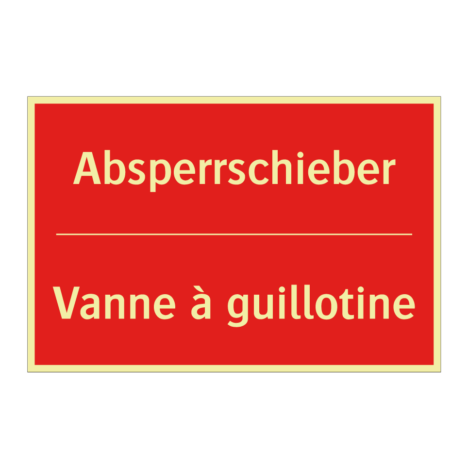 Absperrschieber - Vanne à guillotine