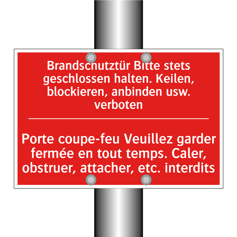 Brandschutztür Bitte stets geschlossen  /.../ - Porte coupe-feu Veuillez garder  /.../