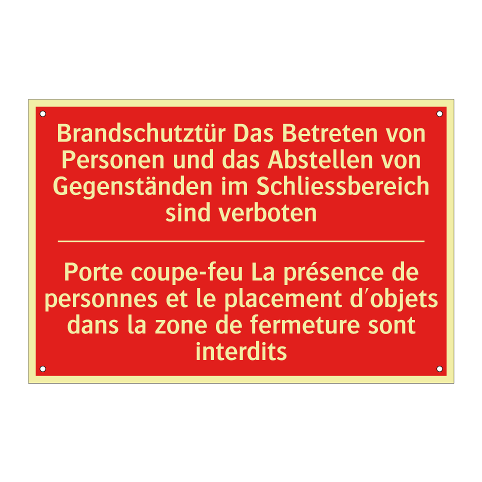 Brandschutztür Das Betreten von  /.../ - Porte coupe-feu La présence de  /.../