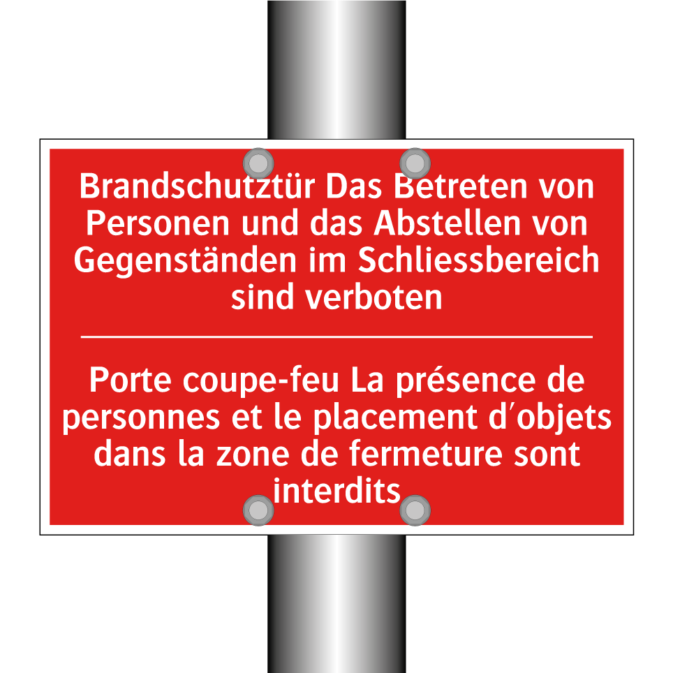 Brandschutztür Das Betreten von  /.../ - Porte coupe-feu La présence de  /.../