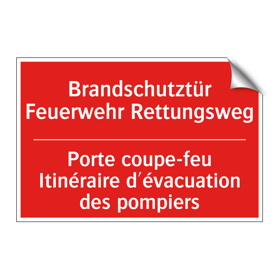 Brandschutztür Feuerwehr Rettungsweg /.../ - Porte coupe-feu Itinéraire d'évacuation  /.../