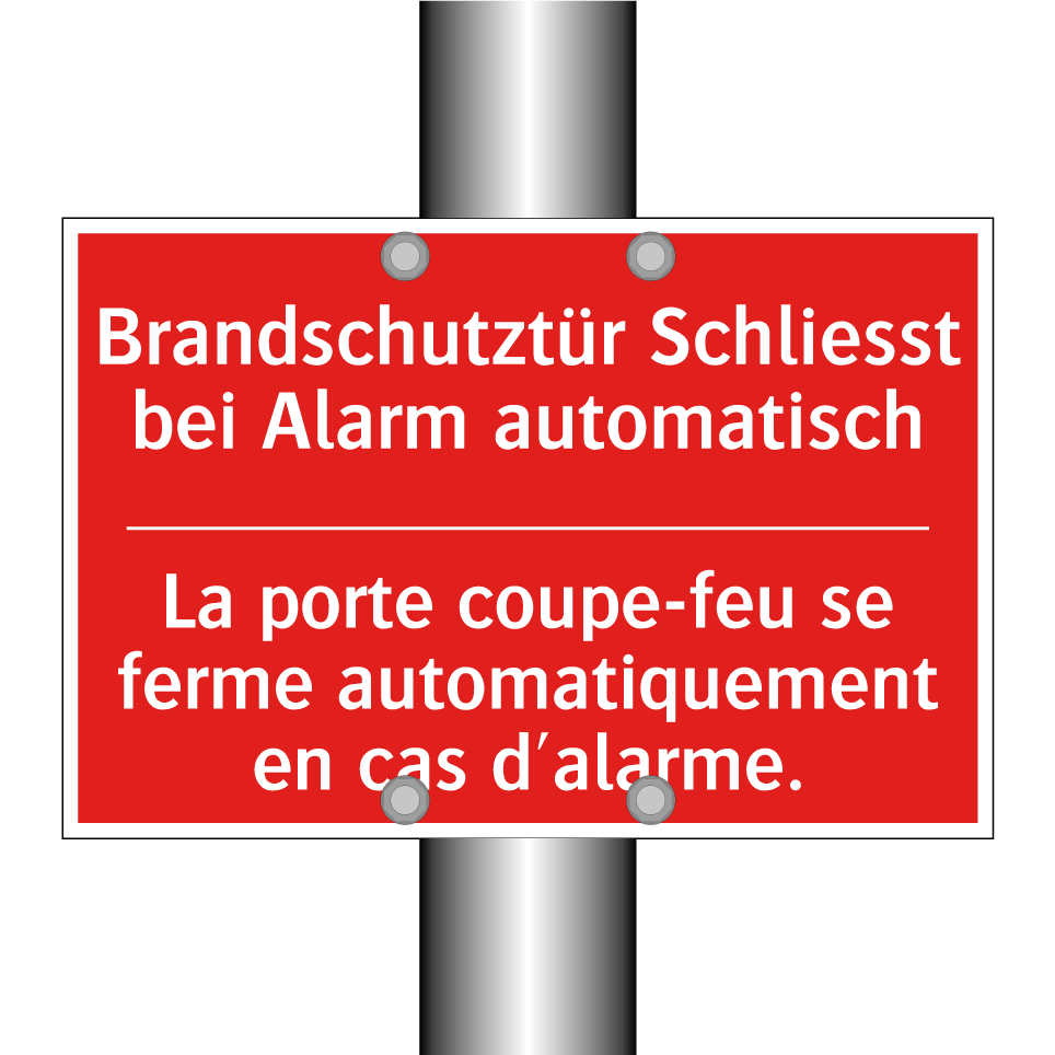 Brandschutztür Schließt bei Alarm  /.../ - La porte coupe-feu se ferme automatiquement  /.../