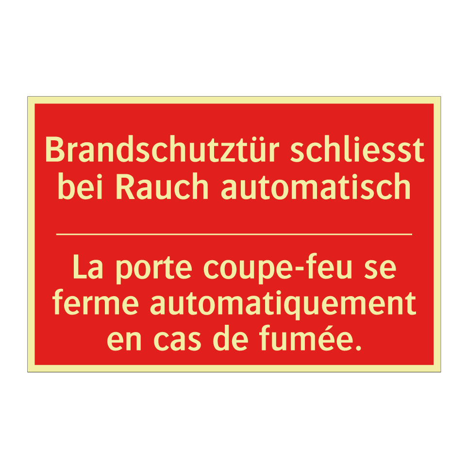 Brandschutztür schließt bei Rauch  /.../ - La porte coupe-feu se ferme automatiquement  /.../