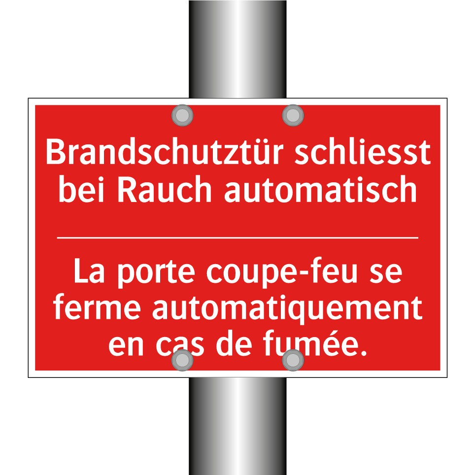 Brandschutztür schließt bei Rauch  /.../ - La porte coupe-feu se ferme automatiquement  /.../