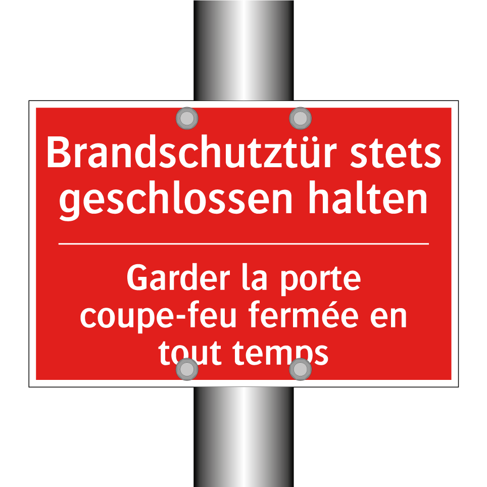 Brandschutztür stets geschlossen  /.../ - Garder la porte coupe-feu fermée  /.../