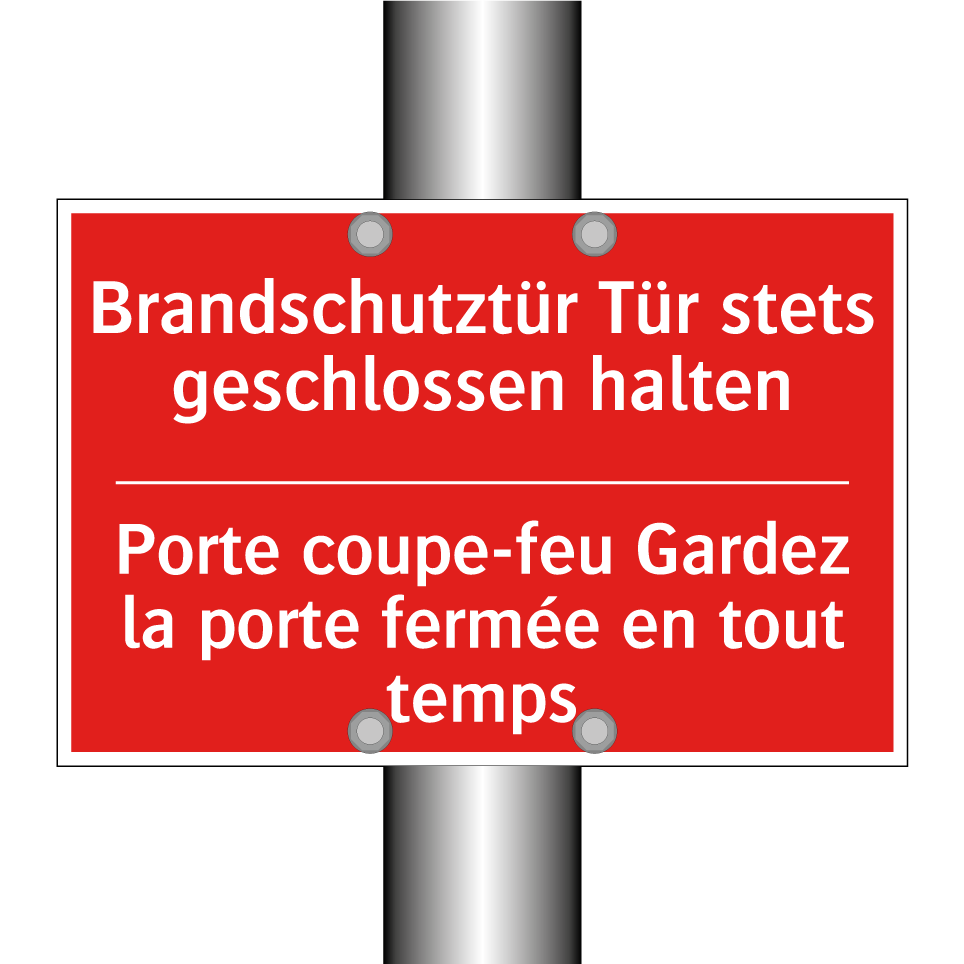 Brandschutztür Tür stets geschlossen  /.../ - Porte coupe-feu Gardez la porte  /.../