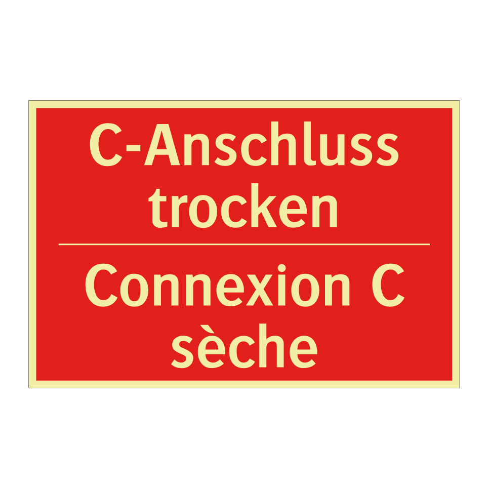 C-Anschluss trocken - Connexion C sèche