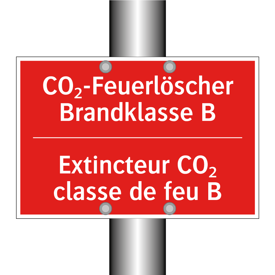 CO₂-Feuerlöscher Brandklasse B - Extincteur CO₂ classe de feu B